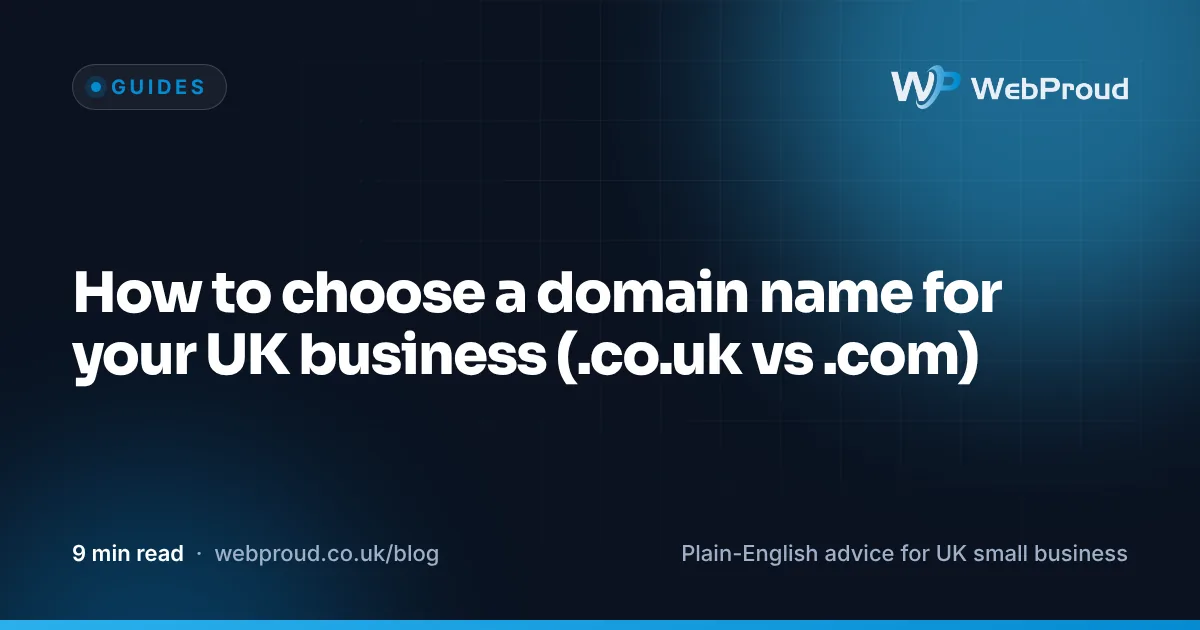 A browser address bar showing a .co.uk web address, with a Union Jack pin beside it.
