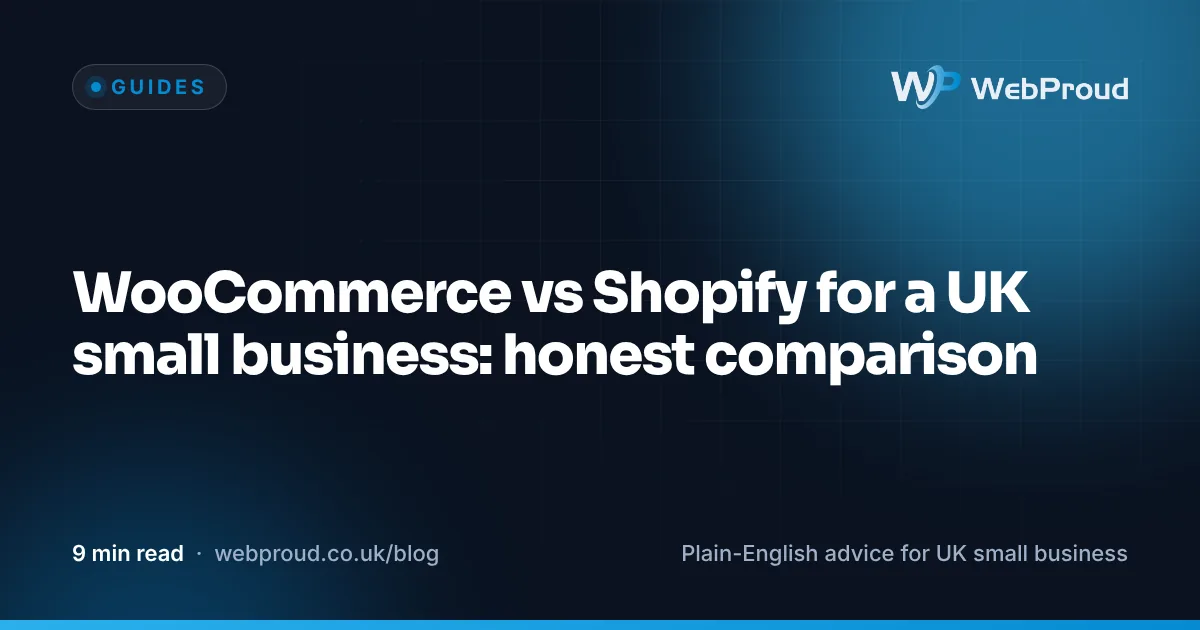 Two online shop layouts side by side, one labelled WooCommerce and one labelled Shopify.