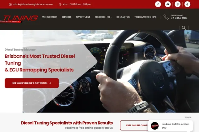 Diesel Tuning Brisbane website designed by WebProud
