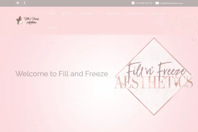 Fill ’n’ Freeze Aesthetics website designed by WebProud